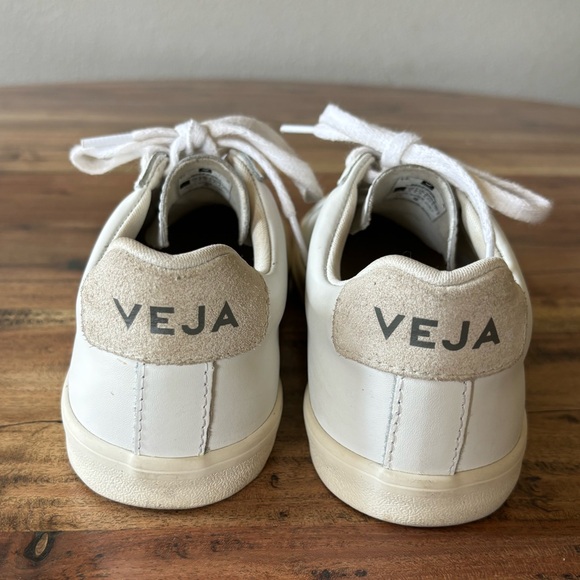 Veja Esplar White Leather Lace Up Shoes Sneakers Women's Size 7 - Picture 2 of 9